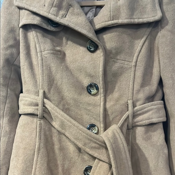 Kenneth Cole Reaction Tan Belted wool Coat - Picture 4 of 6